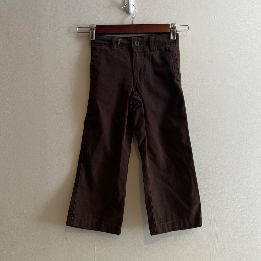 Vintage Old Navy Kids 4T Chocolate Brown Wide Leg Pants Trousers Y2K 90s Fall
